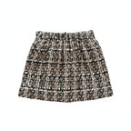 Plaid Knit Skirt - Wool Blend A-Line Plush Lining - Kidnor