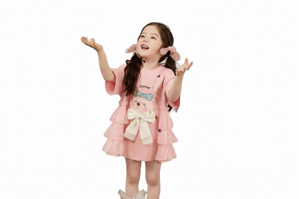 Sommerkleid mit Schleife, Cartoon-Prinzessin