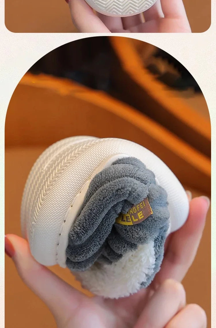 Cotton Shoes Children's Cotton Slippers Winter Warm Bag Home Parent-child Thick Soled Baby
