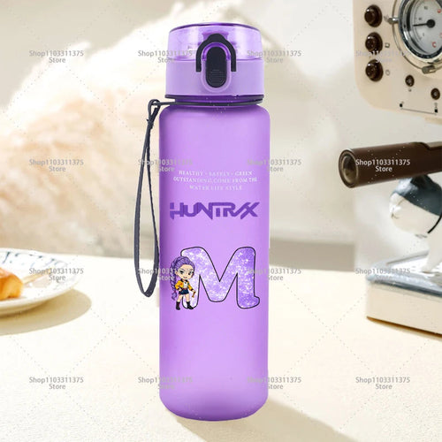 650ml Move K-Pop Demon Hunters Water Bottle Cute Letter A-Z Printed