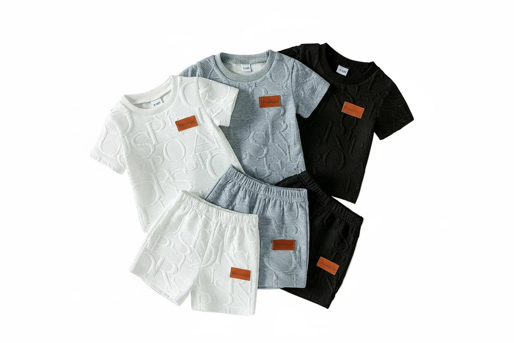 Baby Boys' 6-Piece Summer Set - Solid Color T-Shirts & Shorts Ages 1-3