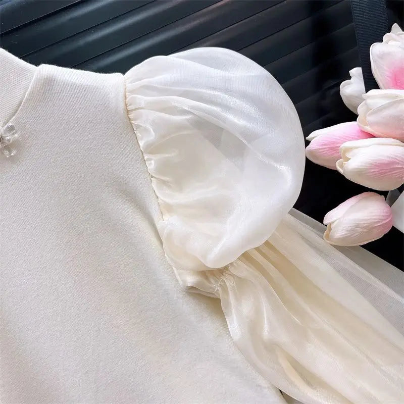 Girls’ Long-Sleeve Fashion Top – Autumn Cotton Shirt