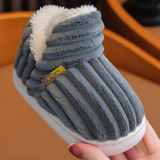 Cotton Shoes Children's Cotton Slippers Winter Warm Bag Home Parent-child Thick Soled Baby