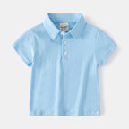 Elegant Toddler Boys Polo T-shirts Kids Tops Tees Summer Children's Clothes