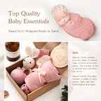 Adorable Pink Baby Gift Set-Including Teethers,Towels&Crochet Toys for Newborns,Perfect for Baby Showers Photography Accessories
