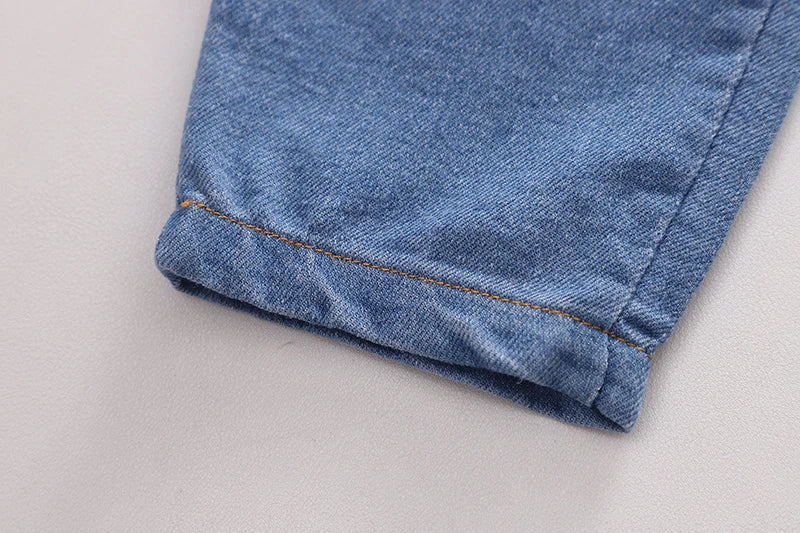 Kids' Distressed Denim Jeans - Fashion Holes Casual Pants Ages 0-5