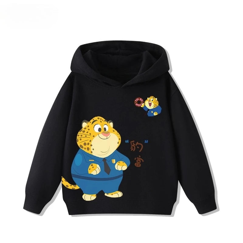 Kids' Zootopia Character Hoodie - Judy & Nick Cartoon Pullover Ages 1-12