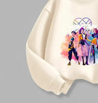 K-Pop Demon Hunters Huntrix Sweatshirts für Kinder, langärmelig, Rundhalsausschnitt