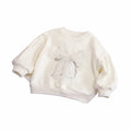 Girls' Bow-Knot Pullover Sweatshirt - Long Sleeve Spring Top Ages 3-6
