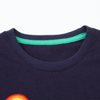 Striped Excavator Cartoon T-Shirt - Kidnor