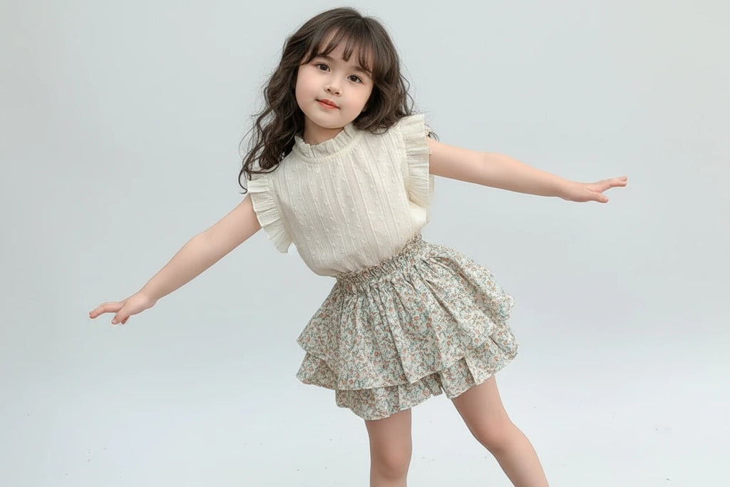 Girls Summer Top and Skirt Set - Kidnor