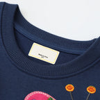 Girls Embroidered Crew Neck Sweatshirt - Kidnor