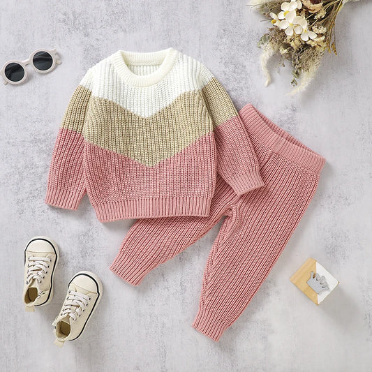Baby Clothes Set Knit Newborn Girl Boy Long Sleeve
