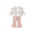 Baby Girl Bowknot Outfit Set - 2-Piece Top & Pants Ages 1-3