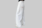 Girls White Bow Denim Jeans - Kidnor