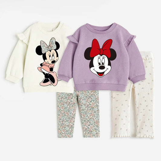 Toddler Girl Cotton Top & Leggings 2-Piece Set – Casual Baby Outfit
