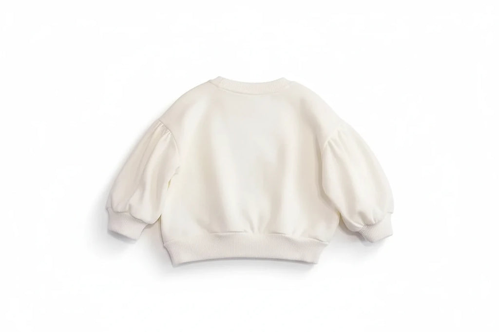 Girls' Bow-Knot Pullover Sweatshirt - Long Sleeve Spring Top Ages 3-6