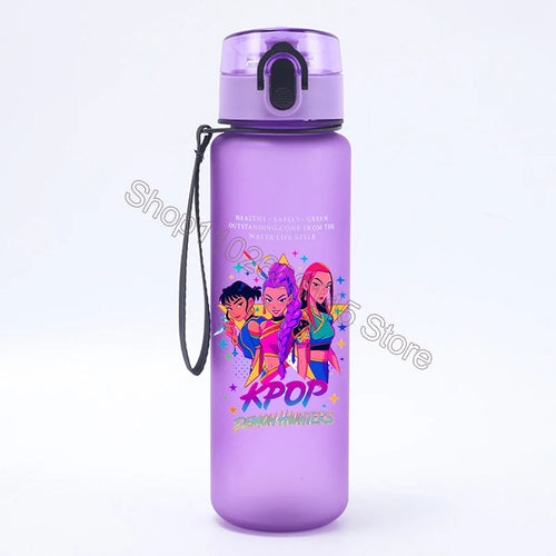 K Pop Demon Hunters Water Bottle Girls Summer Sports Large Capacity