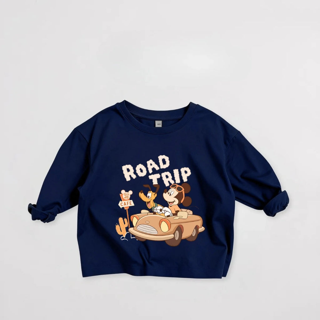 Kids' Mickey Mouse Long Sleeve Shirt - Disney Character Tee Ages 1-7