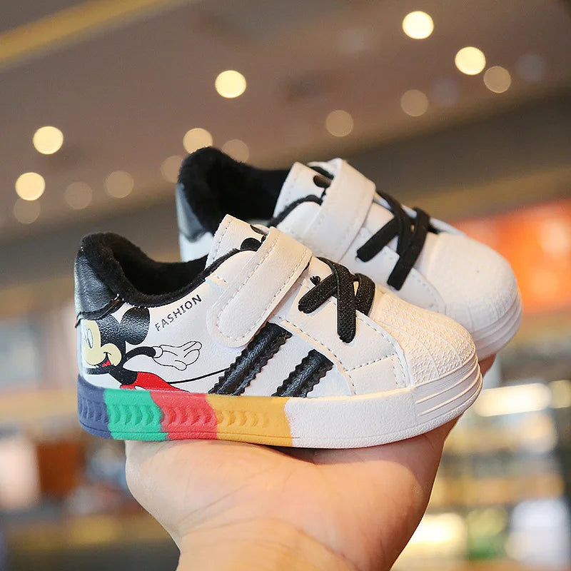 Mickey & Minnie Kids’ Sneakers – Breathable, Soft, Casual Sport Shoes