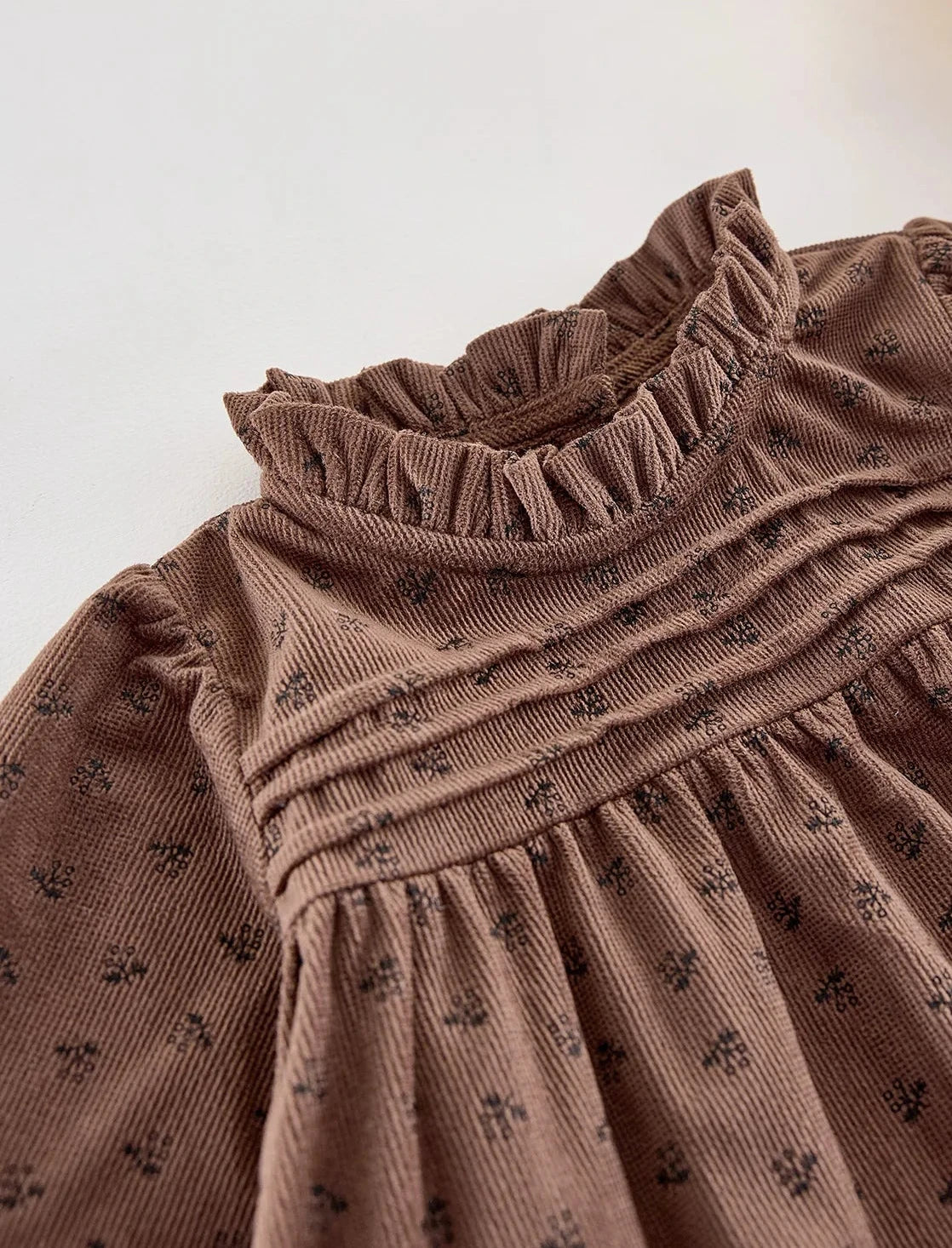 Baby Girls' Floral Corduroy Dress - Spring Print Dress Ages 0-1