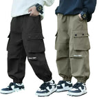 Boys' Cargo Pants - Windproof Waterproof Outdoor Trousers Ages 4-14