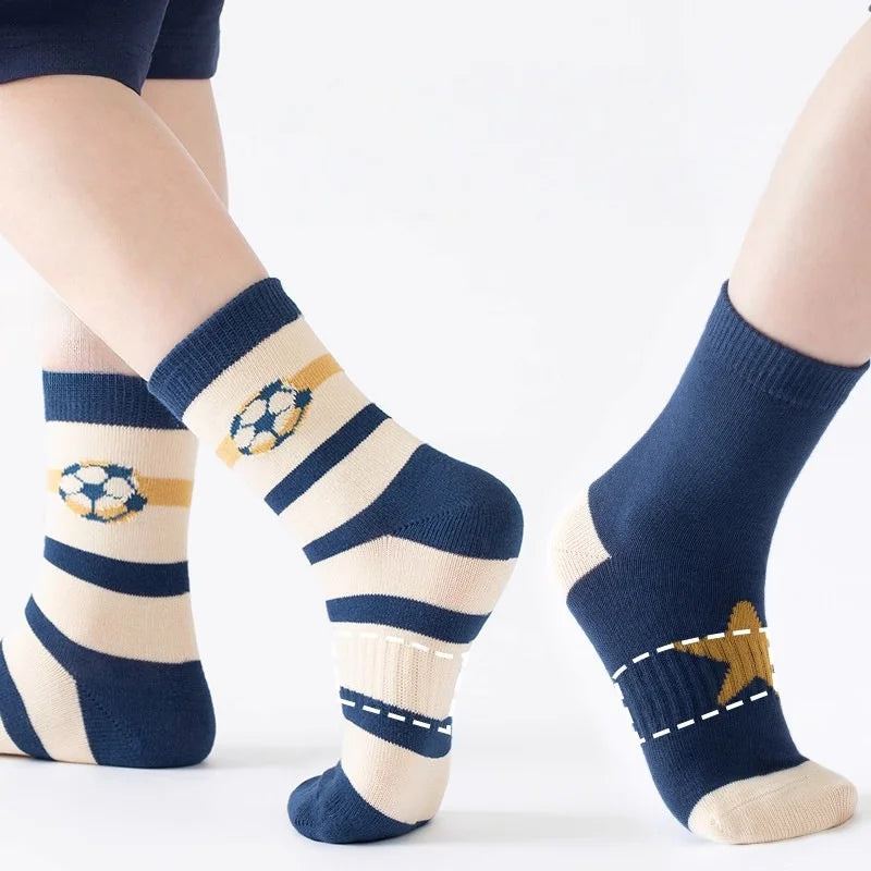 5 Pairs Children's' Socks Cotton