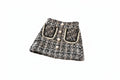 Plaid Knit Skirt - Wool Blend A-Line Plush Lining - Kidnor