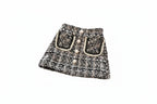 Plaid Knit Skirt - Wool Blend A-Line Plush Lining - Kidnor