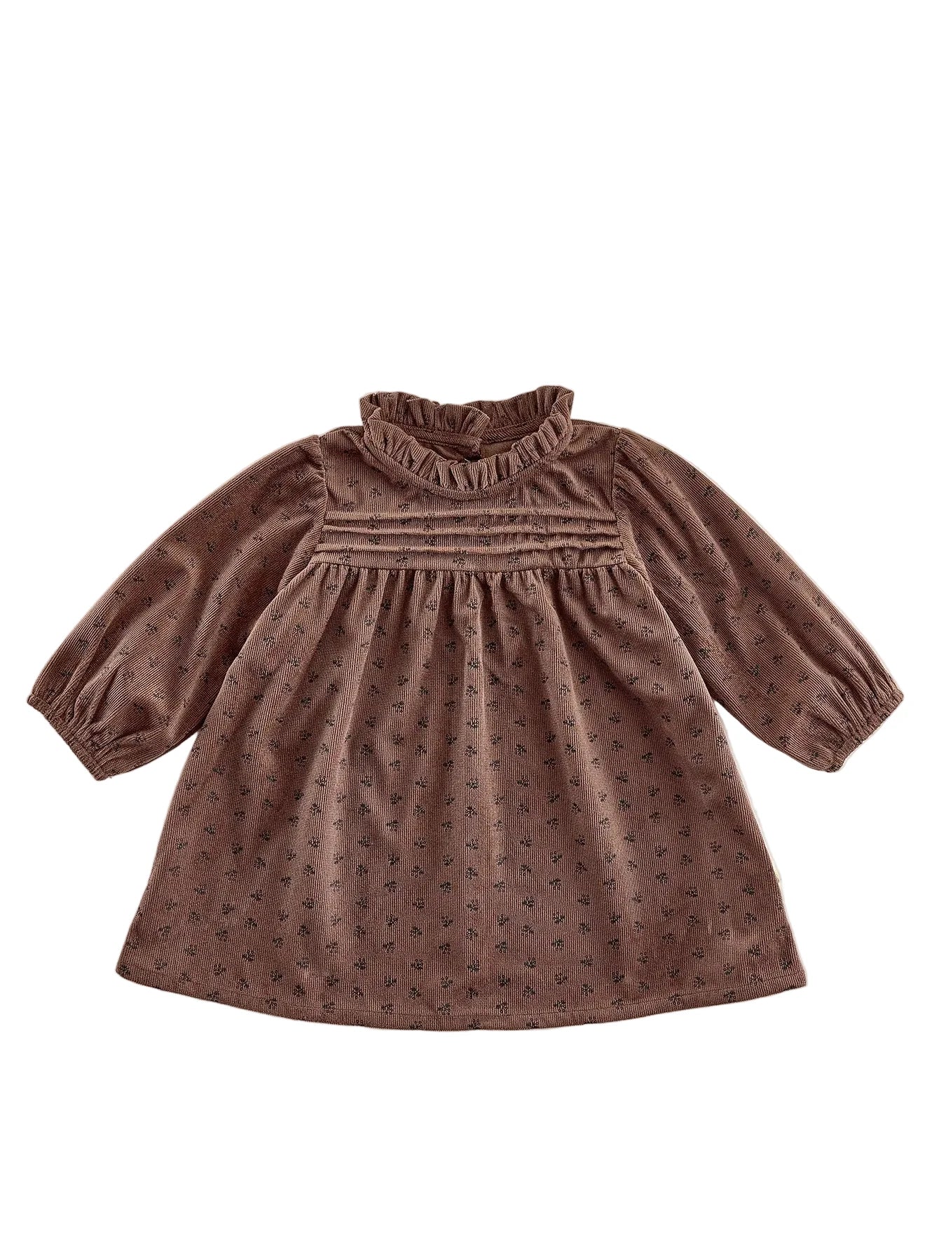 Baby Girls' Floral Corduroy Dress - Spring Print Dress Ages 0-1