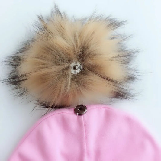 Kids Cotton Pom-Pom Beanie Hats