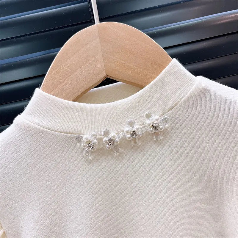 Girls’ Long-Sleeve Fashion Top – Autumn Cotton Shirt