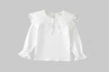 Lace Trim Long-Sleeve Shirt - Kidnor
