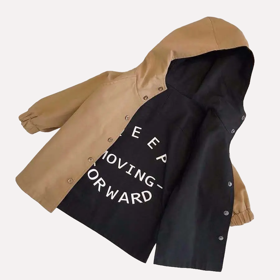 Double-Faced Windbreaker Trench Coat - Kidnor