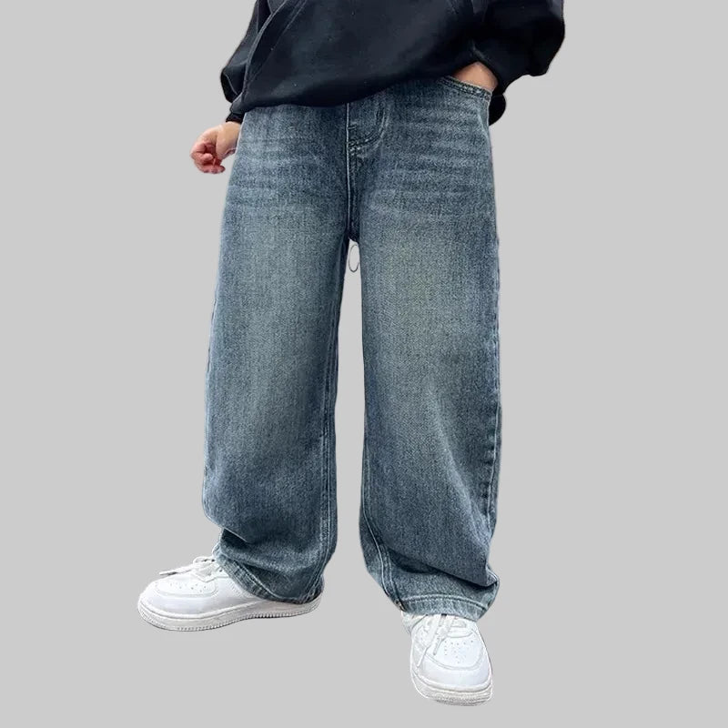 Jungen-Jeans aus Baumwolle – lockere Passform, elastischer Bund