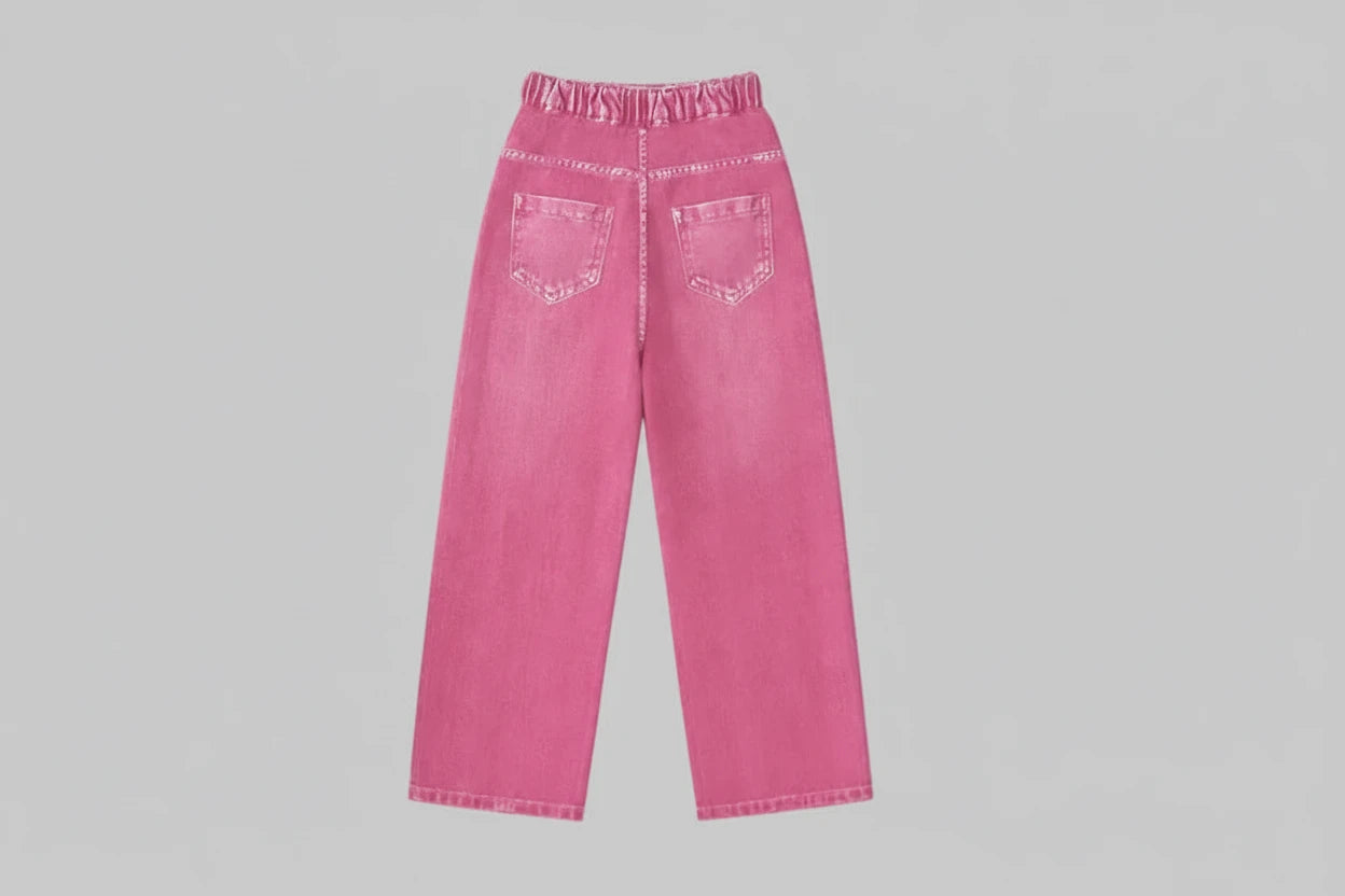 Pink Faux Jeans - Kidnor