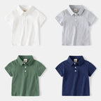 Elegant Toddler Boys Polo T-shirts Kids Tops Tees Summer Children's Clothes