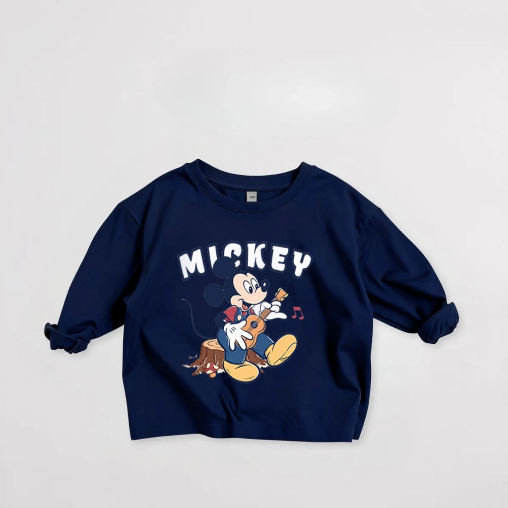 Kids' Mickey Mouse Long Sleeve Shirt - Disney Character Tee Ages 1-7