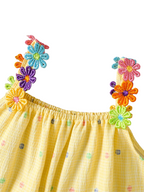 Yellow Ruffled Halter Dress - Kidnor