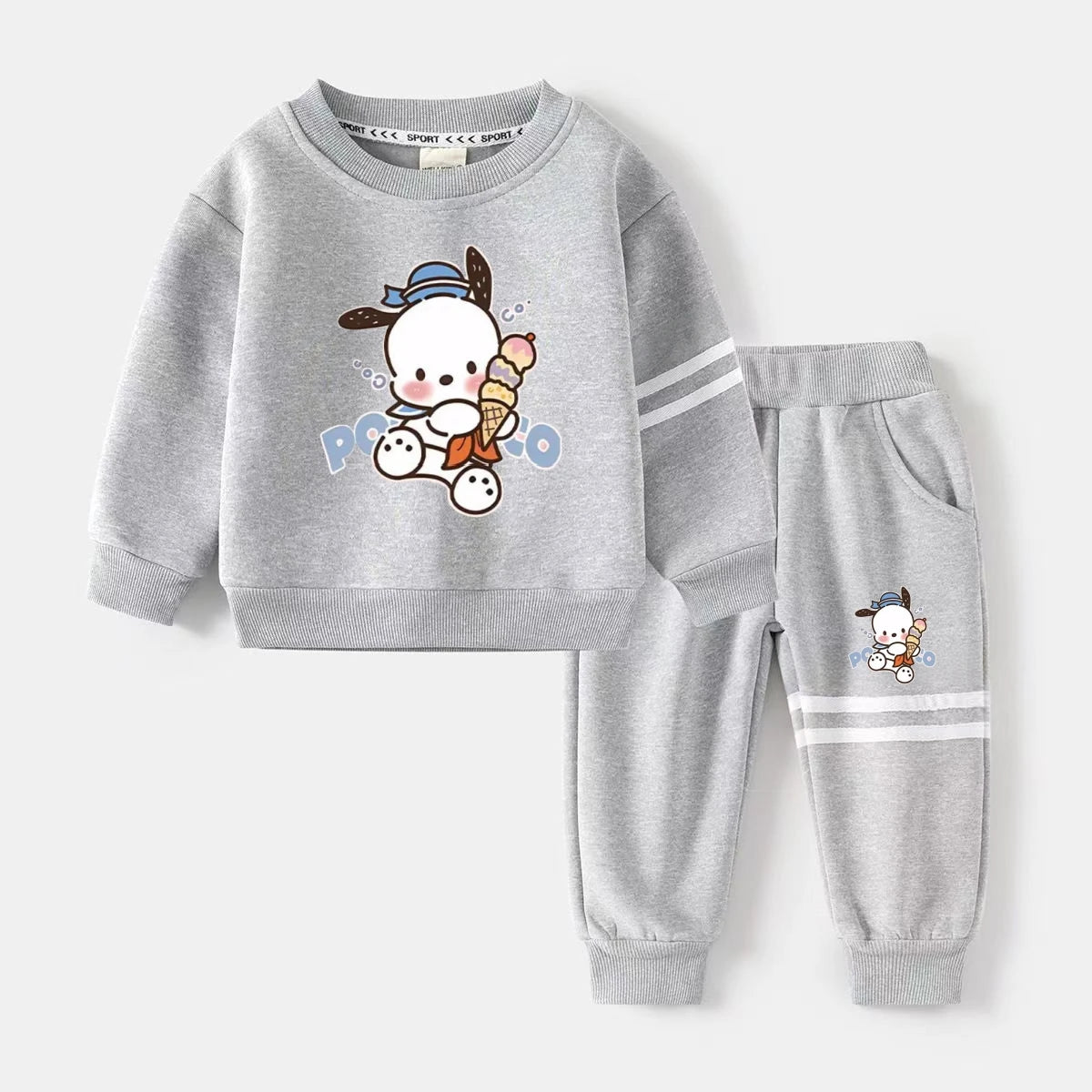 Sanrio kids’ Clothes Set Pochacco Printed Sweatshirts & Pants 2pcs