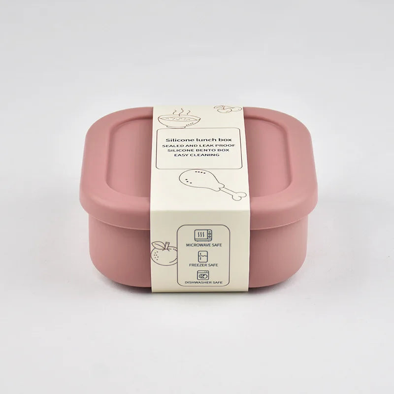 New Sealed Silicone Lunch Box Outdoor Microwave Oven Summer Silicone Food Storage&Keeping Fresh Children'S Snack Portable Bento