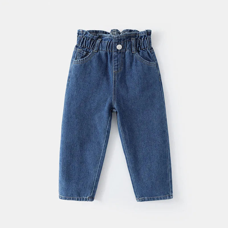 Denim Elastic Waist Jeans - Kidnor