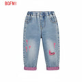 Ripped Jeans - Straight Denim Pants - Kidnor
