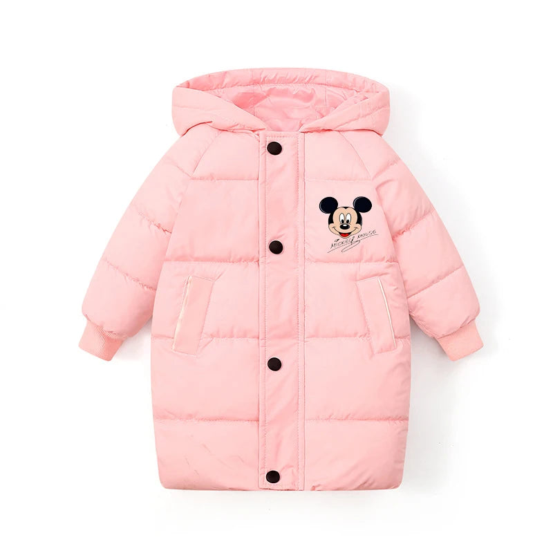 Girls Mickey Hooded Down Jacket - Kidnor