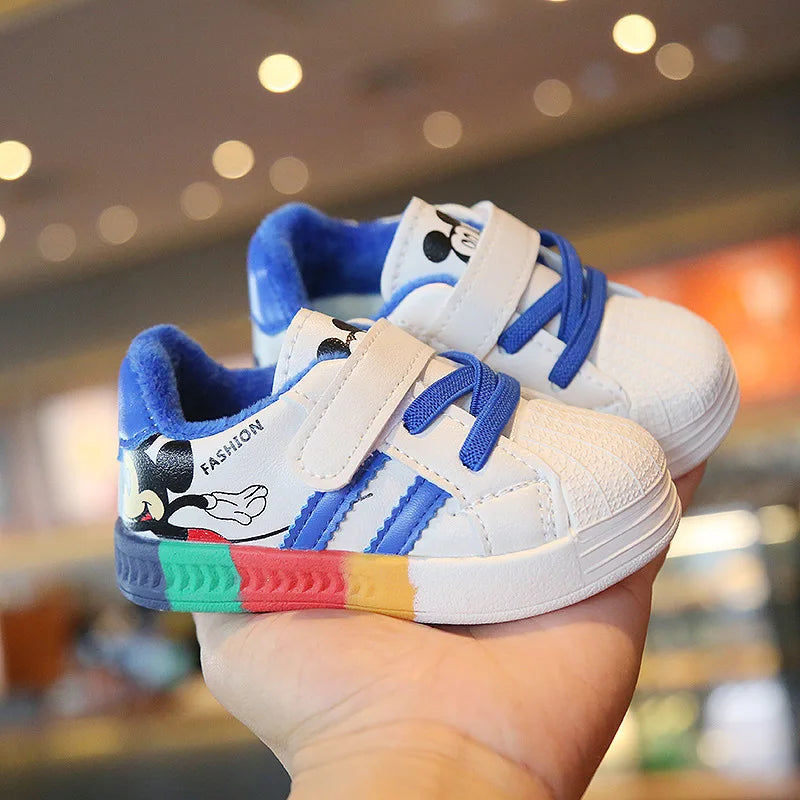 Mickey & Minnie Kids’ Sneakers – Breathable, Soft, Casual Sport Shoes