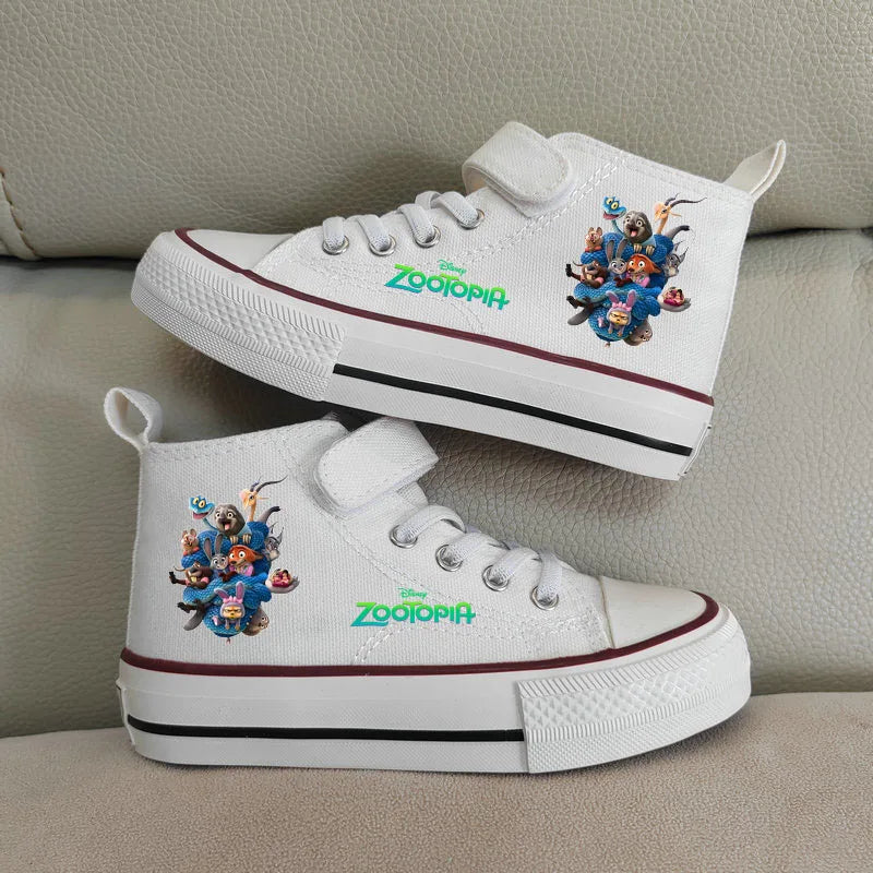 Kids' Zootopia High-Top Canvas Shoes - Judy & Nick Sneakers Ages 7-13