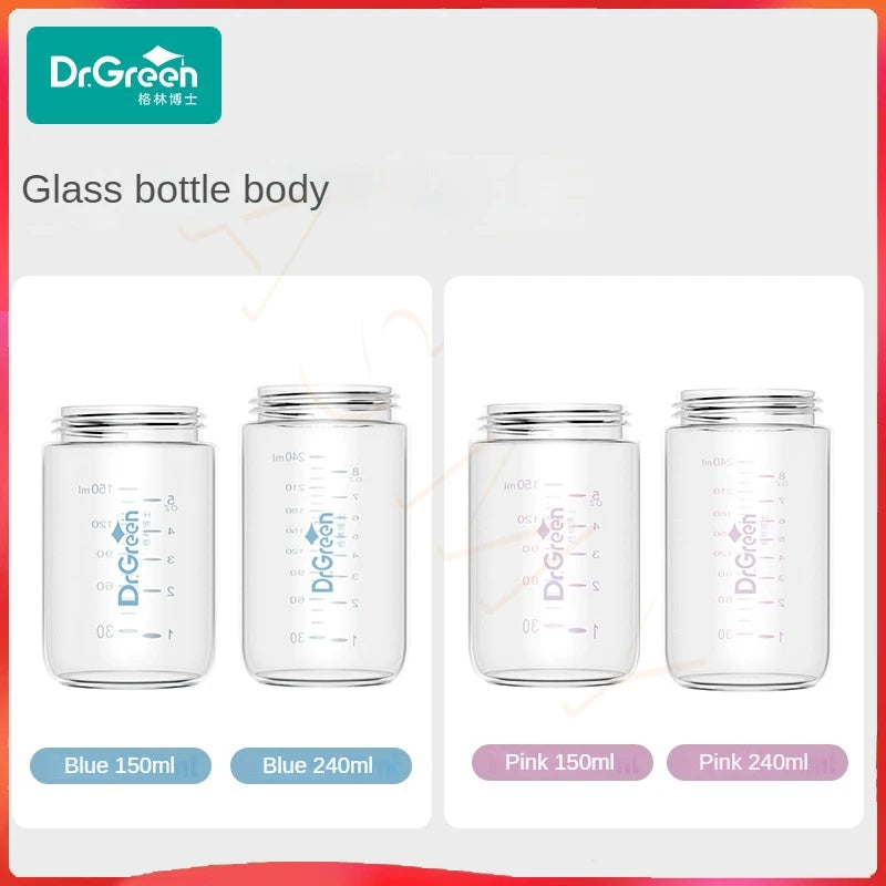 Dr.Green  4S Wide Mouth Baby Bottle Accessories/Tooth Cap/Dust Cap/Milk Powder Case/Bottle body Safety Glass/PPSU 150/180/240mL