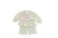 Girls Ruffle Hoodie and Wide Leg Pants Set - Kidnor