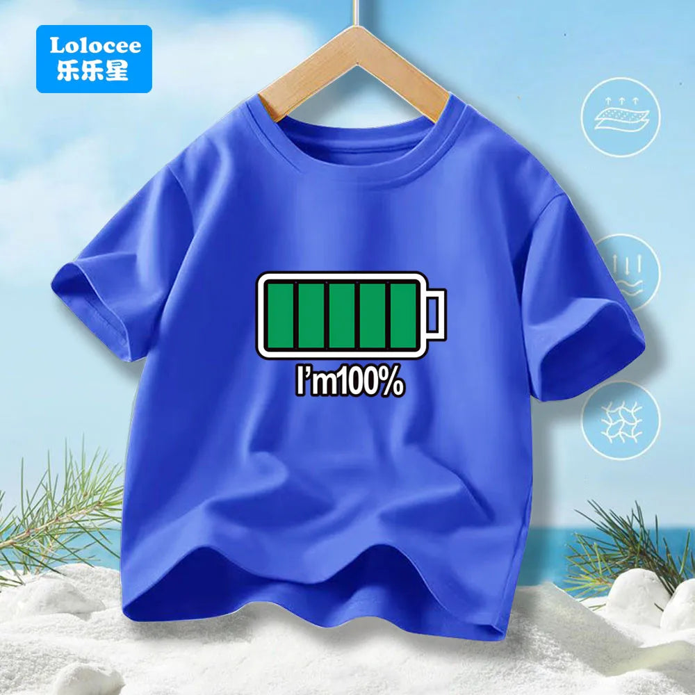 Summer Boys' T-shirt Cotton Casual Funny Astronaut - Kidnor