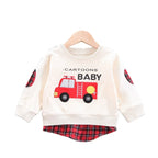 Kids' Cartoon Long Sleeve T-Shirt - Unisex Autumn Casual Top